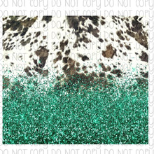 Load image into Gallery viewer, Cow and teal glitter Tumbler
