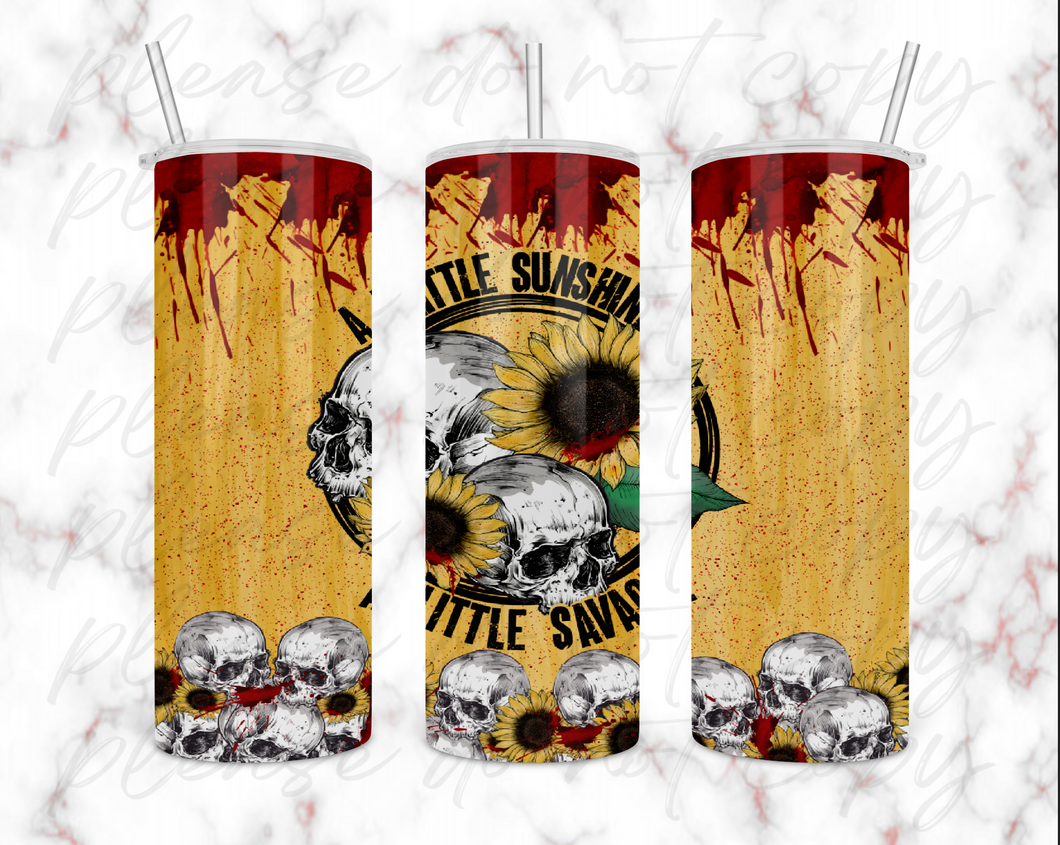 Little Sunshine Little Savage Tumbler