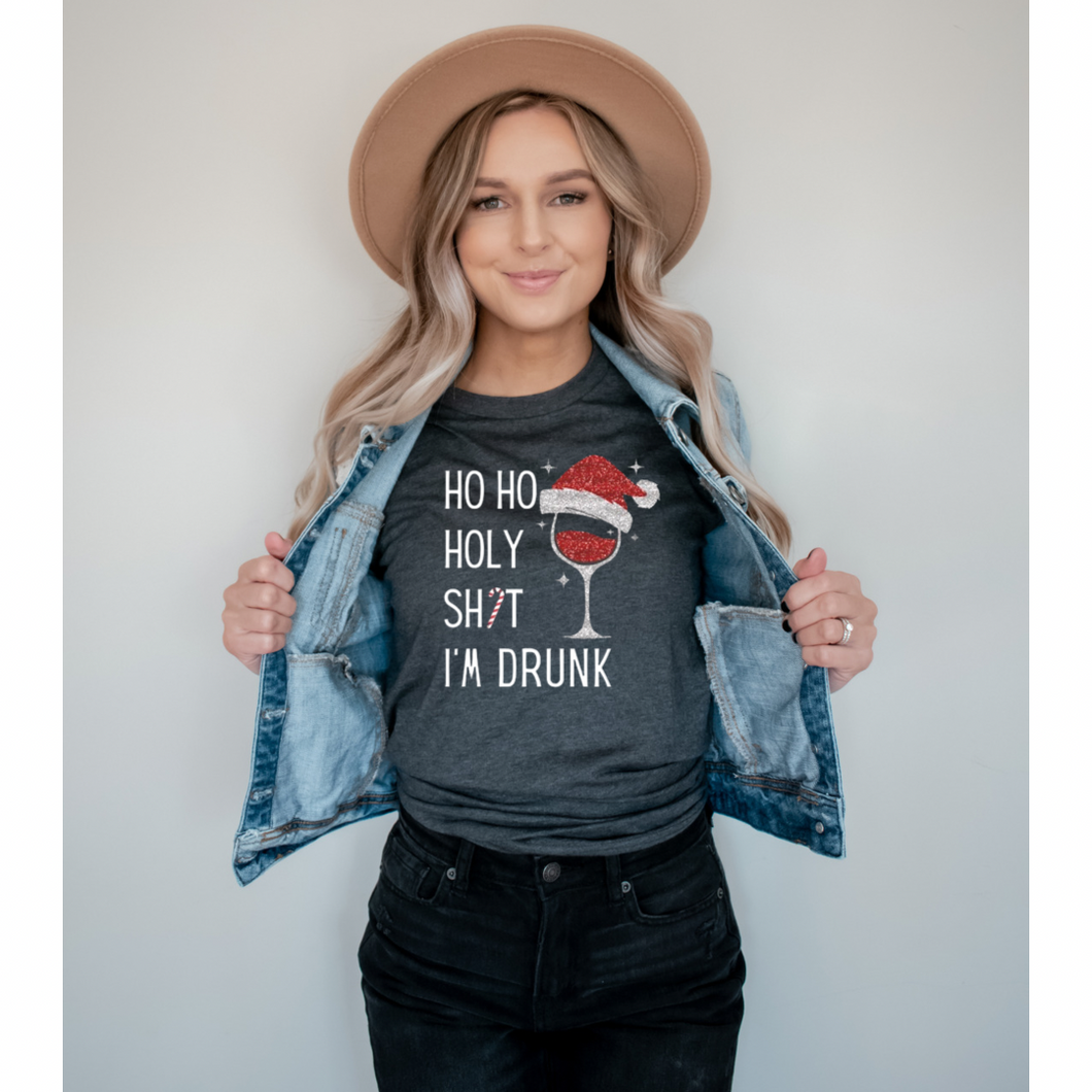 Ho Ho Holy Drunk - Screen Print Transfer Graphic Tee