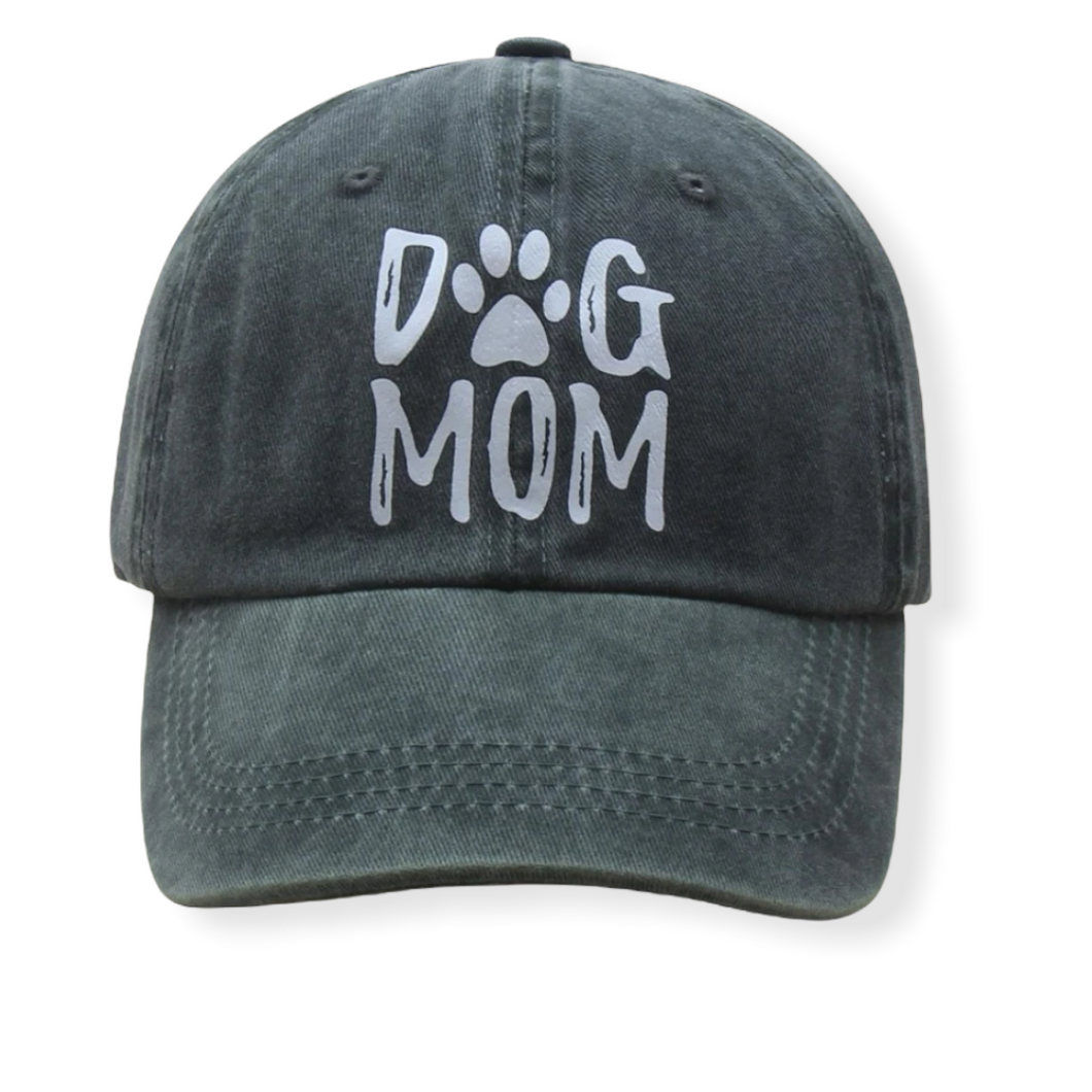 Dog Mom Dark Green Hat