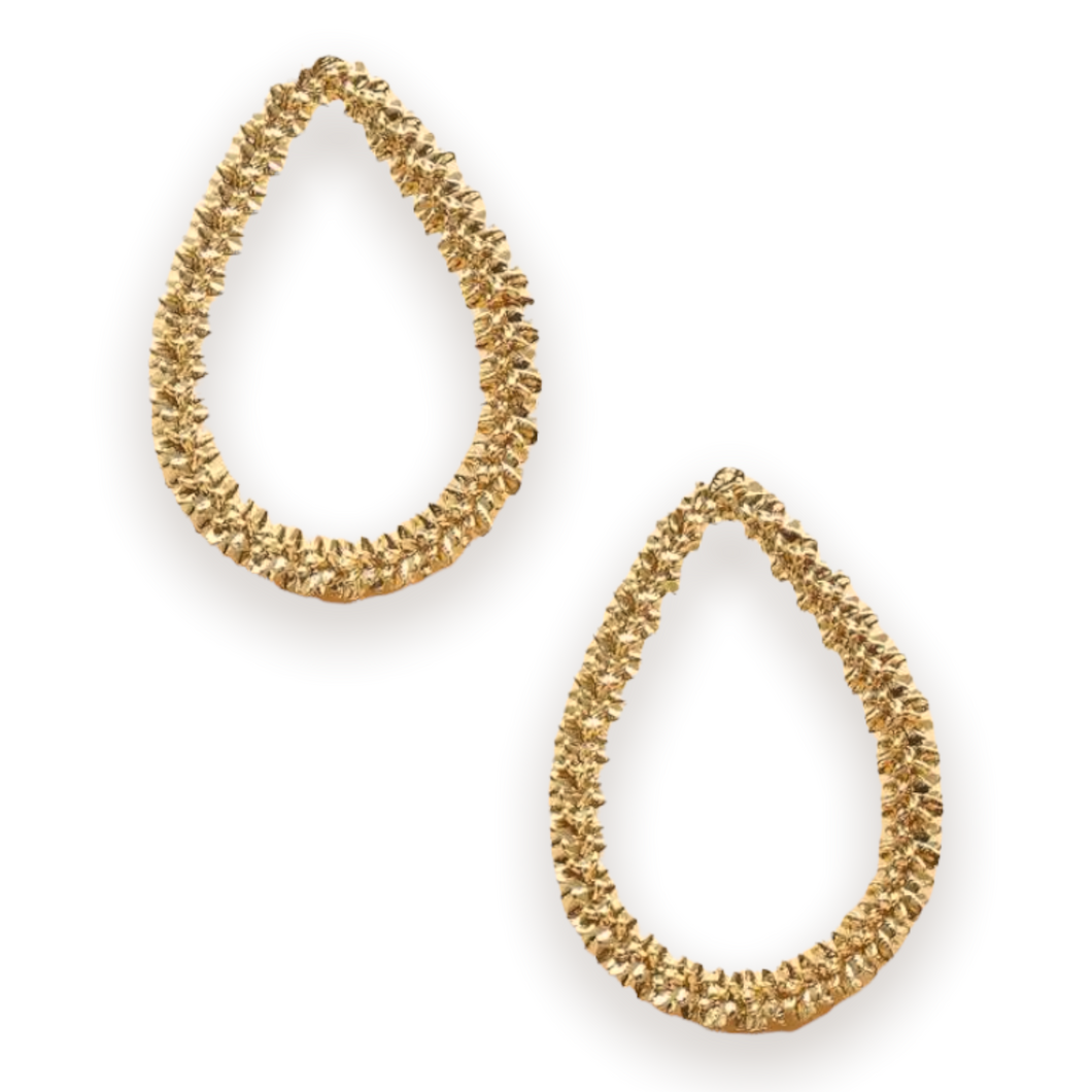Gold Tear Drop Earrings