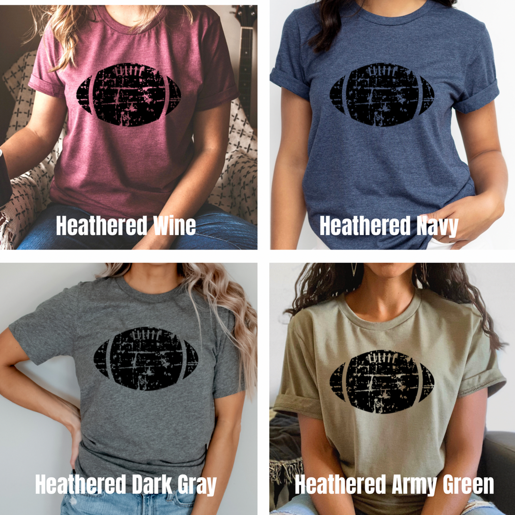 Distressed Football - Ink Deposited - Graphic Tee