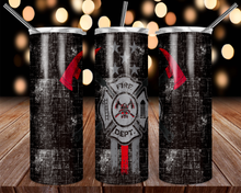 Load image into Gallery viewer, Fire Department Grunge  Tumbler
