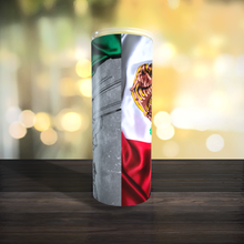 Load image into Gallery viewer, Mexican Flag Lineman Tumbler
